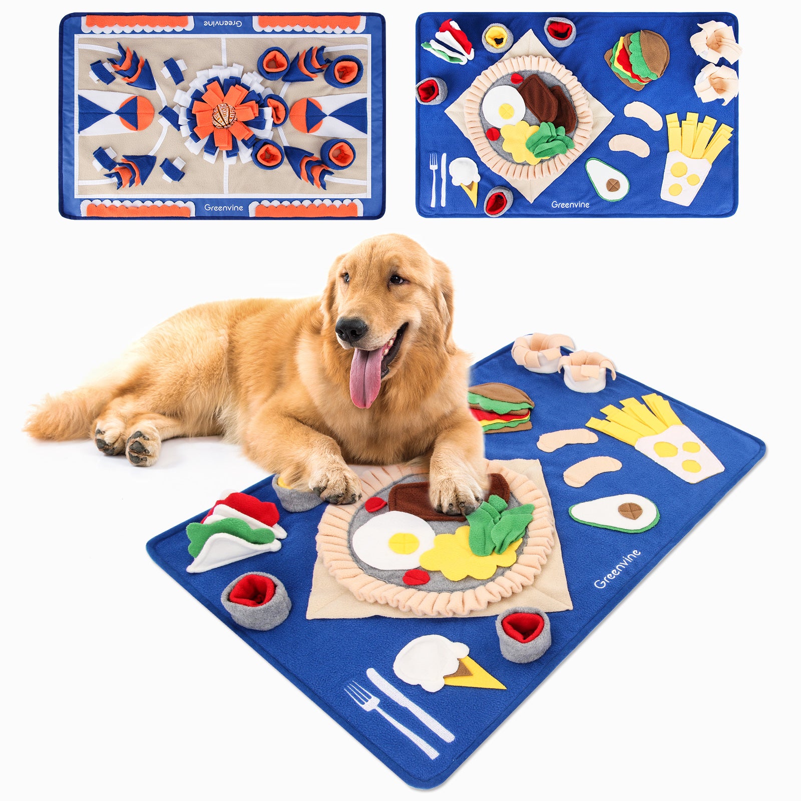 Vivifying Snuffle Mat, Interactive Sniff Mat for Dogs Slow Eating and Keep  Busy, Adjustable Dog Digging Toys Encourages Natural Foraging Skills and