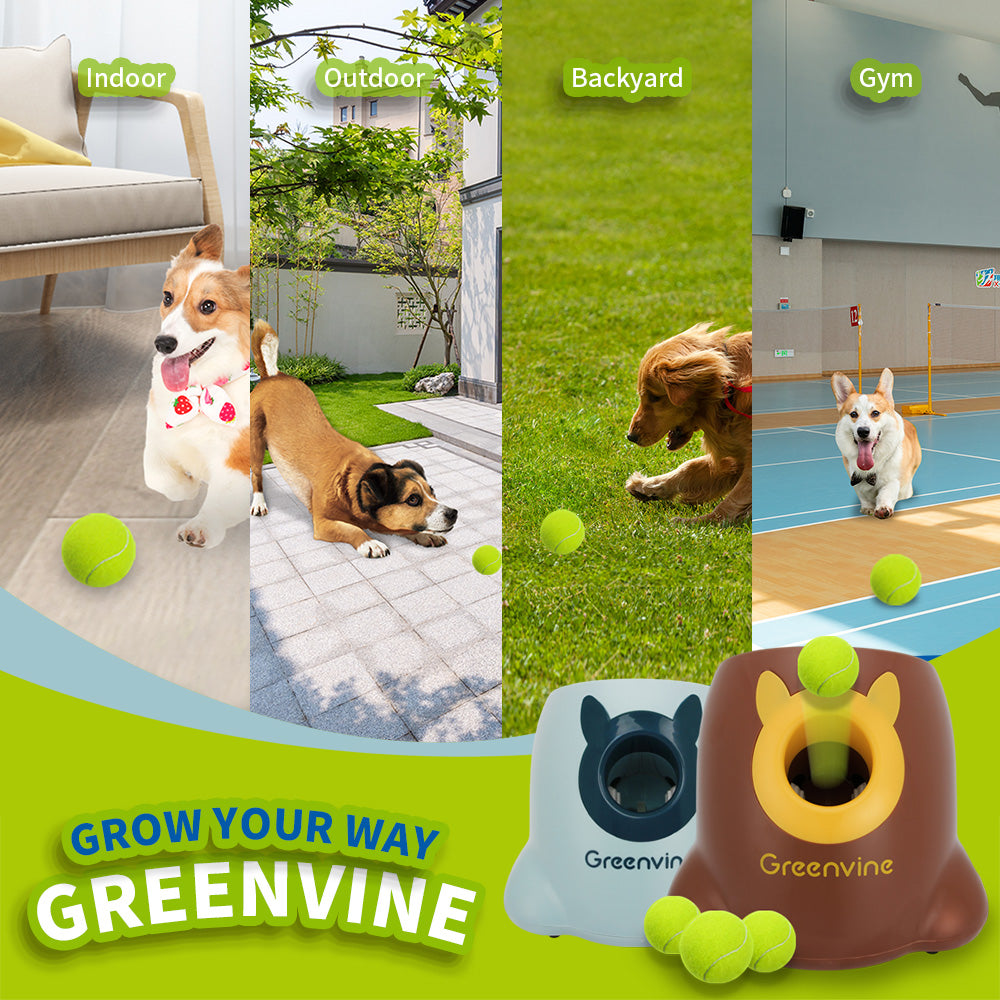 Greenvine Automatic Ball Launcher Dog Ball Thrower Chuck it Fetch Mach