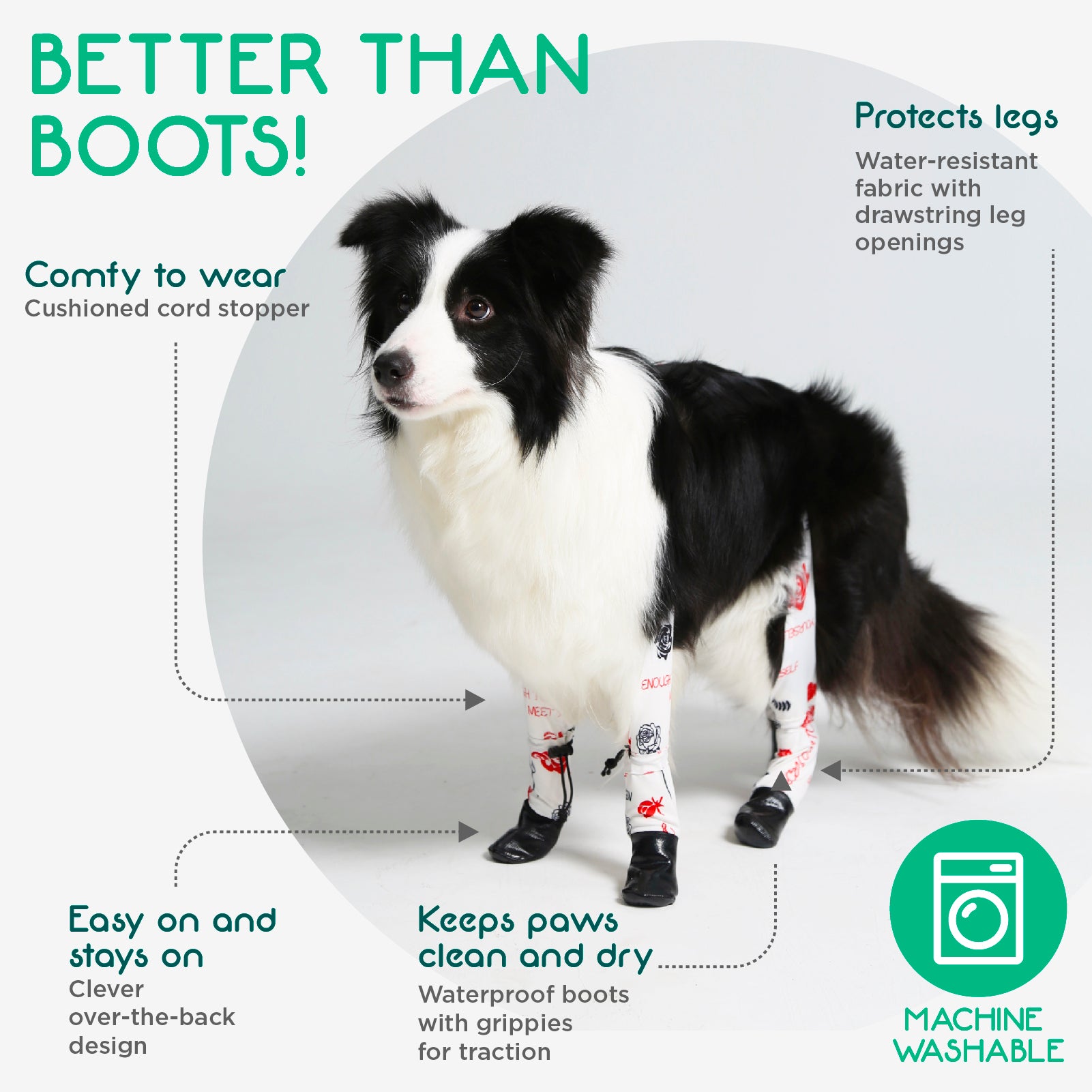 Dog clearance leggings boots